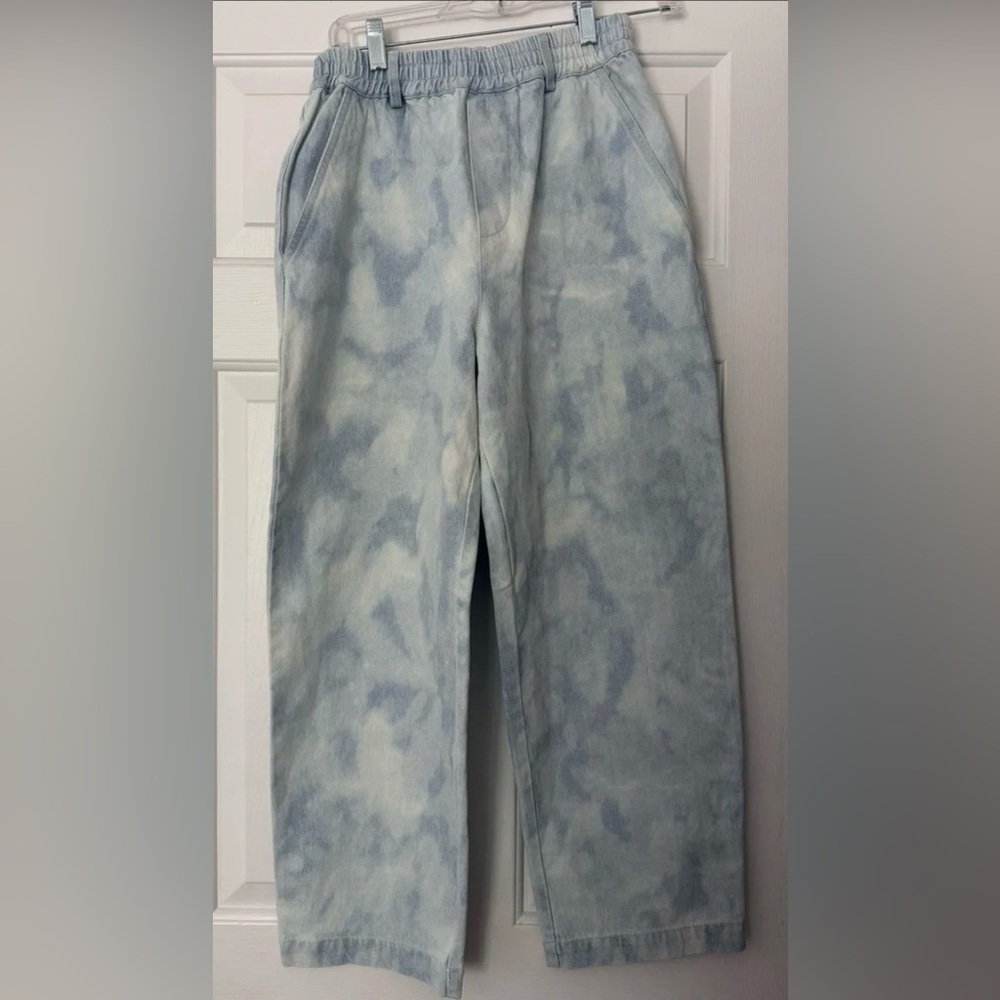 Tie-Dye Blue and White Pants